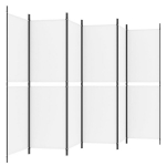 vidaXL 6 paneeliga ruumijagaja, valge, 300 x 180 cm, kangas