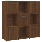 vidaXL raamatukapp, pruun tamm, 90 x 30 x 90 cm, tehispuit