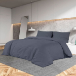 vidaXL voodipesukomplekt, antratsiithall 220x240 cm, kerge mikrofiiber
