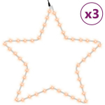 vidaXL j&otilde;ulut&auml;he figuur 48 LEDiga 3 tk, soe valge 56 cm