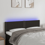 vidaXL LED-voodipeats, must, 144x5x78/88 cm, kangas