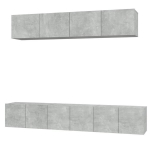 vidaXL 5-osaline telerikappide komplekt, betoonhall, tehispuit