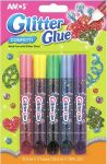 Glitter liimv&auml;rv Amos Confetti, komplektis 5 v&auml;rvi, iga&uuml;ks 10,5 ml