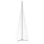 vidaXL koonusekujuline j&otilde;ulupuu, k&uuml;lm valge, 3000 LEDi, 230x800 cm