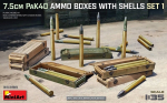 Liimitav mudel MiniArt 35398 7.5cm PaK40 Ammo Boxes w/Shells Set 1 1/35