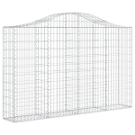 vidaXL kaarekujulised gabioonkorvid 3 tk, 200x30x120/140 cm, raud