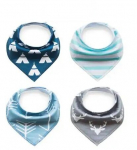 Beebi ilasallide komplekt, puuvillast kaelussallid, 4 tk