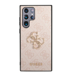 Telefoni&uuml;mbris Guess PU 4G Metal Logo Samsung Galaxy S23 Ultra, roosa