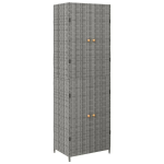 vidaXL aia hoiukapp, hall, 59 x 40 x 180 cm pol&uuml;rotang