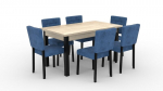 K&ouml;&ouml;gim&ouml;&ouml;bli komplekt ADRK Furniture 80 Rodos, sinine/pruun