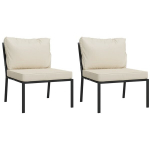 vidaXL aiatoolid liivakarva patjadega, 2 tk, 60 x 74 x 79 cm, teras