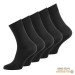 100% Puuvillased mustad sokid VCA Textil&reg; (5 paari), 39/42