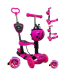 Kolmerattaline t&otilde;ukeratas 5in1, roosa