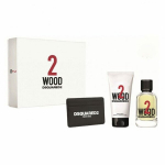 Komplekt Dsquared2 Wood Home meestele: tualettvesi EDT, 100 ml + du&scaron;igeel, 100 ml + kaarditasku