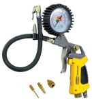 Rehvipumpamisp&uuml;stol manomeetriga STANLEY + 3 otsikut + LED-valgus