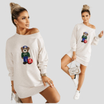 Naiste pikk puuvillane džemper Teddy, beež