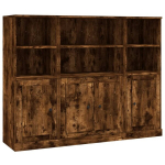 vidaXL k&otilde;rged kapid 3 tk, suitsutatud tamm, tehispuit