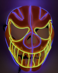Helendav Halloweeni mask, kollane