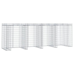 vidaXL Gabion sein pr&uuml;gikonteineri jaoks, 350x91x120cm, tsingitud raud