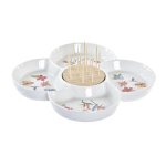Aperitiivide plaat - DKD HOME DECOR - Standard - Mitmev&auml;rviline - Bambu ja keraamika - 22x22x7 cm