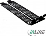 InLine PCI / PCI-E Slot Cover Bracket perforated 2pcs. Set black (66641B)