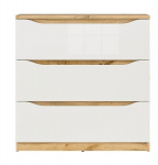 Kummut Nuis, 91,5x90x39,5 cm, tamm/valge