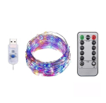 Garlandia valgustus USB 5m 50x LED + pult, mitmev&auml;rviline