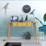 Kirjutuslaud Asir Nea, pruun/kollane