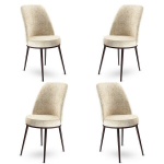 4 tooli komplekt Asir Dexa, beež/pruun