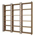 Eraldiseisev riiul Kalune Design City 3, pruun/kreem