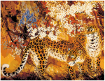 Maalimiskomplekt numbrite j&auml;rgi Leopard 1 40x50