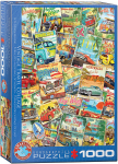 Pusle Eurographics, 6000-5628, Vintage Travel Collage, 1000 tk