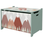 Hoiukast, m&auml;ngukast, klappkaas, armas muster, roheline, Žalioji