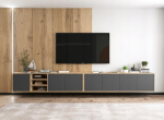 Riputatav TV Kapp Meble Lindner Wotan Tamm Grafiidi Matt 300 cm, 300 x 39 x 35