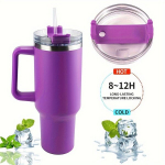 1tk, Tumbler Kaas, 40oz Roostevaba Teras Termopudel K&auml;epidemega