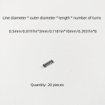 SUS304 Roostevaba Teras Survevedru: 0.5mm Traadi L&auml;bim&otilde;&otilde;t, 3mm V&auml;lisl&auml;bim&otilde;&otilde;t, 5-100mm Pikkused, 20 Tk Kohta.