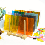 1tk 10X10cm L&auml;bipaistev Seeria V&auml;rviline Klaas Kirik Kunst Klaas Mosaiik DIY Materjal., RP06