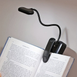 1tk LED Raamatulamp, USB-laetav, Reguleeritava Klambriga, Hubane Lugemiskaaslane.