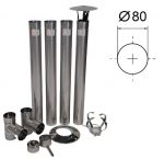 Suitsutoru komplekt 4 m DN80 mm