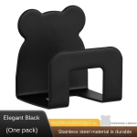 Roostevabast Terasest Kraanikausi Korraldaja - Kleepuv, Puurimiseta Nuustikuhoidja ja N&otilde;uderest, 1vnt Bear Shape Black