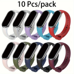10 Tk/Pakk Rihm Mi Band 8 Silikoon K&auml;ev&otilde;ru XiaoMi Xiami Meestele Naistele., 1 rinkinys