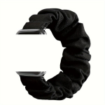 &Uuml;hildub Apple Watchi Scrunchie Rihmaga 42mm 44mm 45mm, Juoda