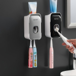 Lihtne Paigaldada Seinale Kinnitatav Hambaharja ja Hambapasta Hoidja Kompekt Suuvee Tassiga