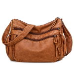 pruun vintage naiste &otilde;lakott Pu Nahast Crossbody kott Pehme naiste rahakott Mitme taskuga S&otilde;numikott Disainer klappkott Naiste k&auml;ekott, rudas
