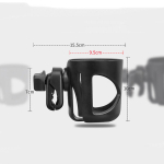 Klaasid, tassid, kannud, universaalne pudelihoidja, jalgratta, vankri, UTV/ATV jaoks, v&otilde;rgutaskuga, must