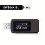 K&ouml;&ouml;gikaal USB Tester Telefonilaadija Testija 4-30V Pinge Digitaalne Voltmeeter Ammeter 0-6.5A V&auml;rviekraan Aku J&otilde;u Indikaator Detektor, Juoda