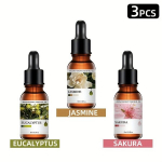 3tk 10ml Eeterliku &Otilde;lide Difusor Komplekt L&otilde;&otilde;gastumiseks, Eukaliptas+Jazminas+Sakura