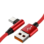 USB-C Laadimiskaabel, Kiire Nurgaga T&uuml;&uuml;p C Kaabel., Raudona