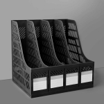 1-osaline Lihtne 4-kolonni Kaustahoidja Kodukontorisse Kooli, Juoda