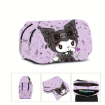 Sanrio Hello Kitty & Kuromi Kahekihiline Pinal - Armas Anime-Inspireeritud Kirjatarvete Kott, G6516-5